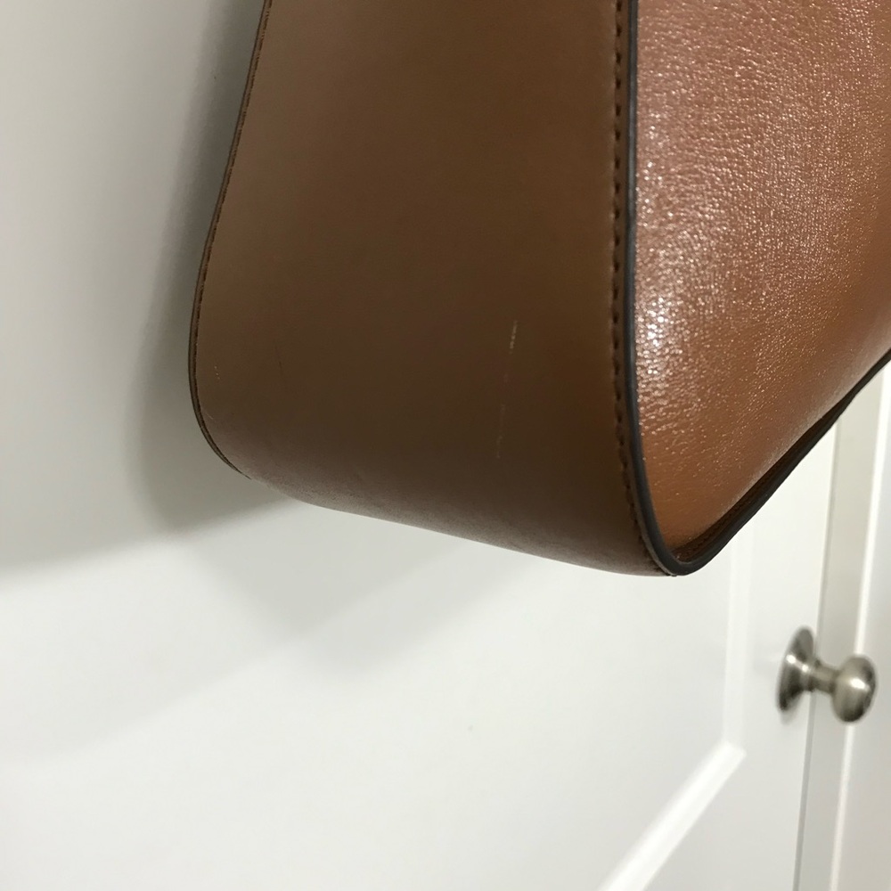 Michael Kors Wilma Large Saddle Brown Leather Shoulder Bag NWT - Picture 7 of 12